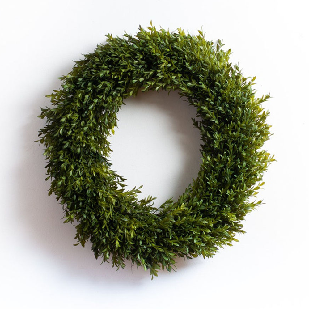 Lifelike All-Season Boxwood Wreath