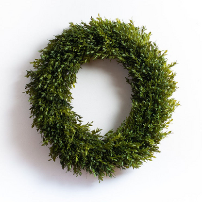 Lifelike All-Season Boxwood Wreath