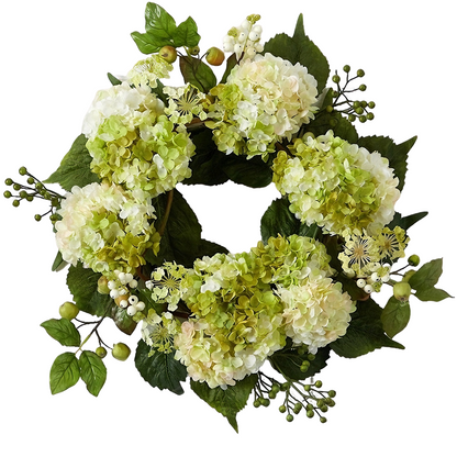 22” Artificial Hydrangea Wreath