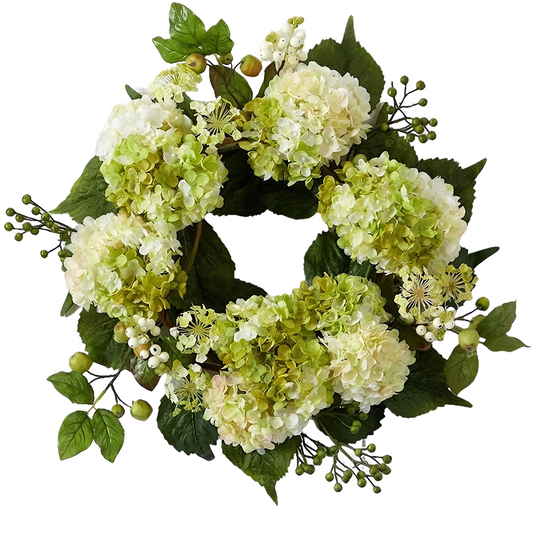 22” Artificial Hydrangea Wreath