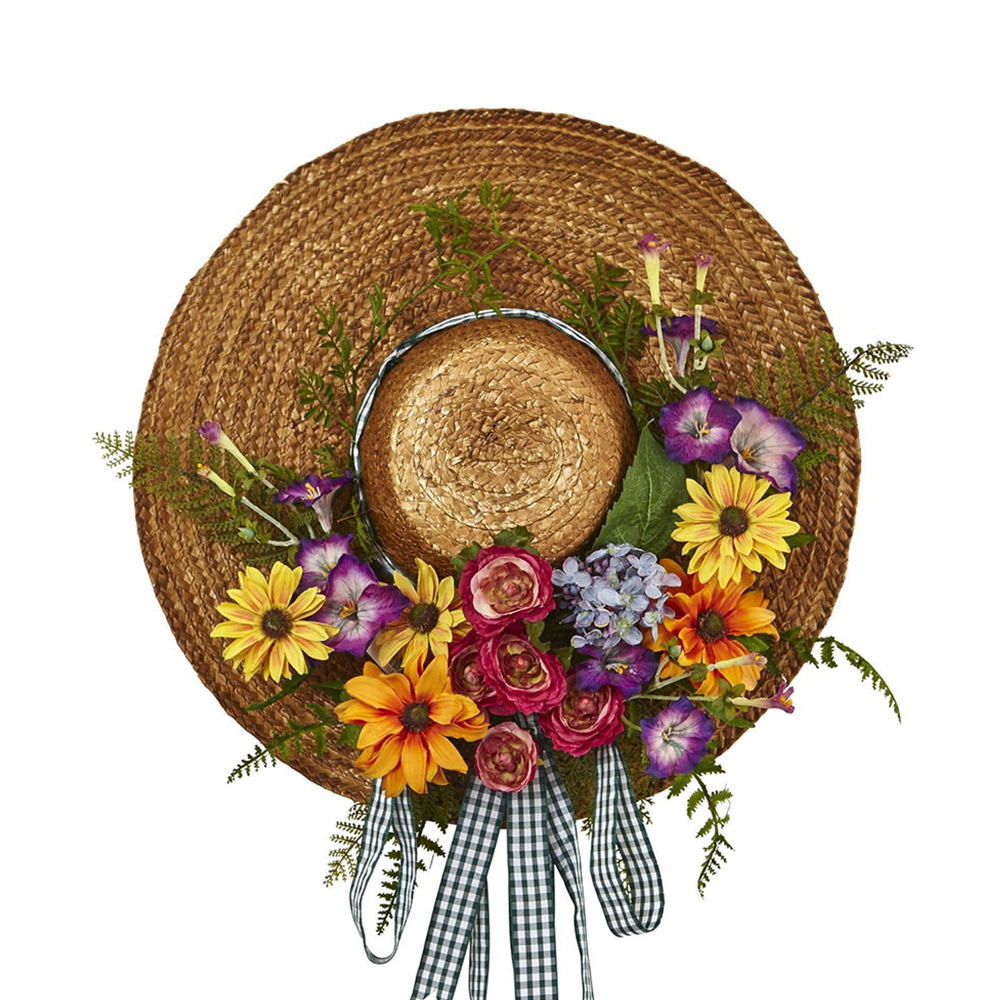 Mixed Flower Hat Wreath