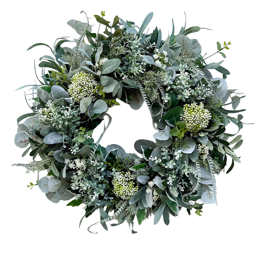 22" Mixed Greenery All Season Wreath