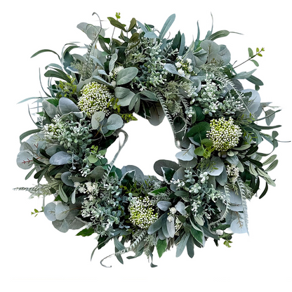 22" Mixed Greenery All Season Wreath