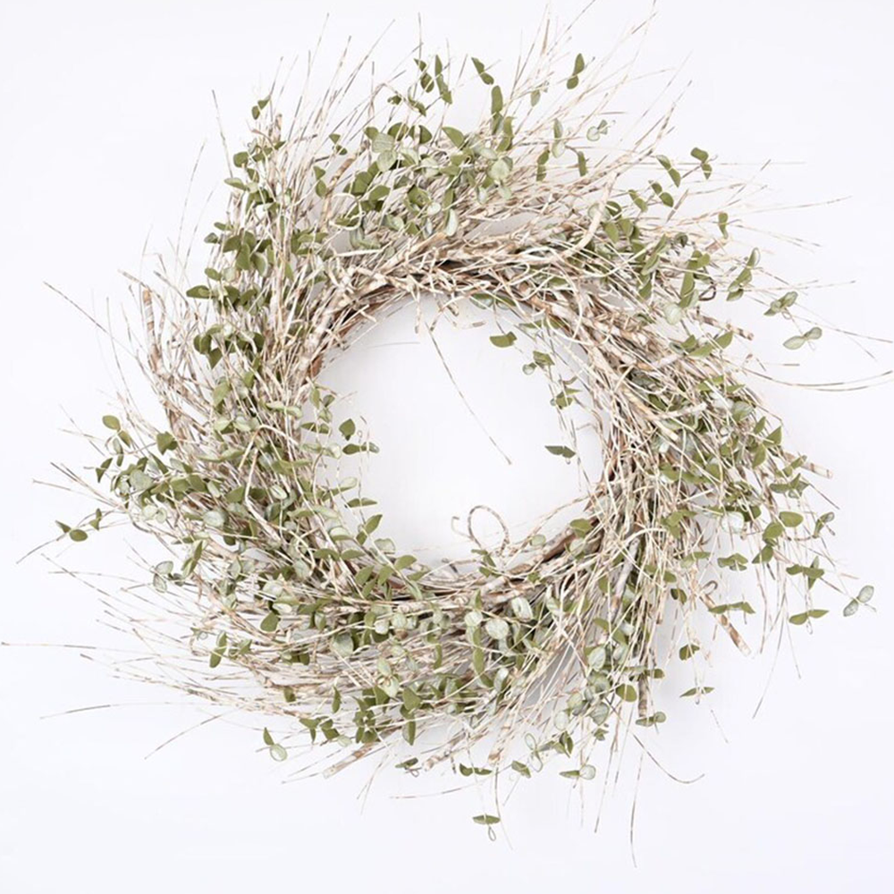 Minimalist Eucalyptus Twig Door Wreath