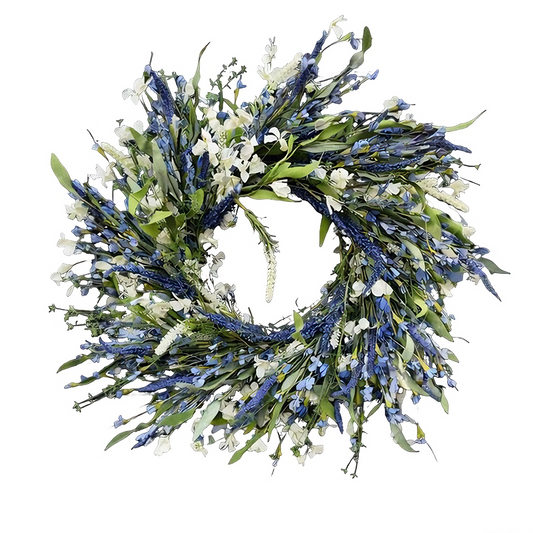 Lavender Wildflower Spring Front Door Wreath