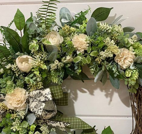 Lush Greenery Floral Door Wreath