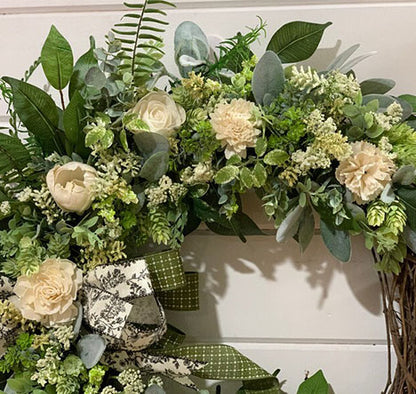 Lush Greenery Floral Door Wreath