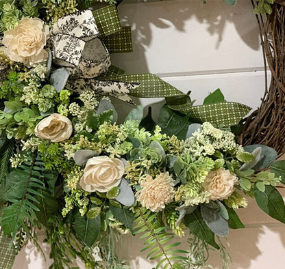 Lush Greenery Floral Door Wreath