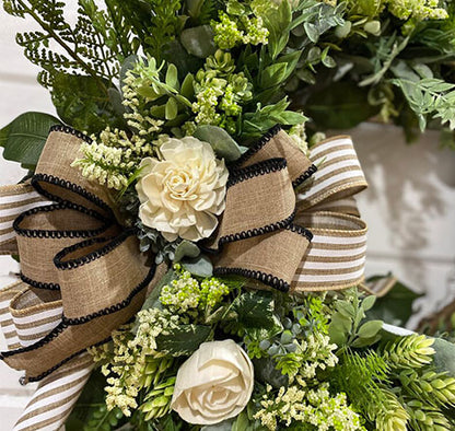 Lush Greenery Floral Door Wreath