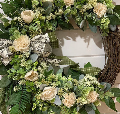 Lush Greenery Floral Door Wreath