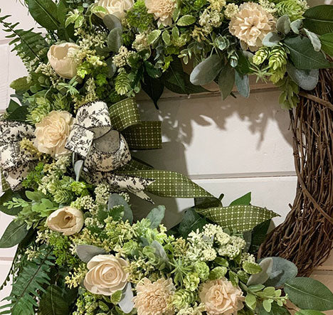 Lush Greenery Floral Door Wreath