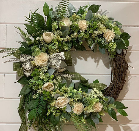 Lush Greenery Floral Door Wreath