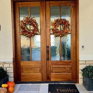 Fall Pumpkin Eucalyptus Berry Front Wreath